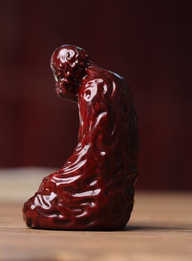 小叶紫檀达摩祖师手把件