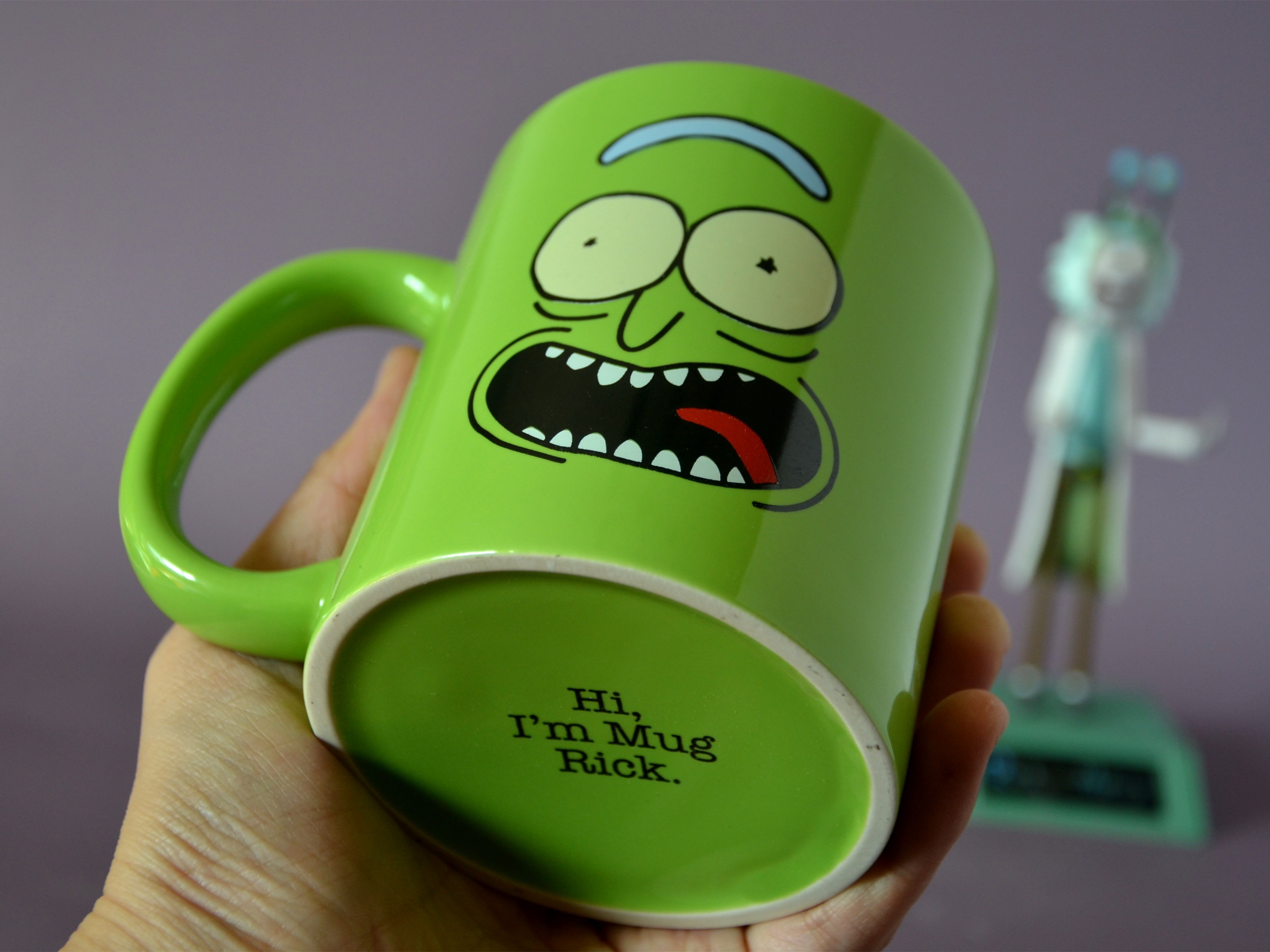 自制瑞克莫蒂周边Rickandmorty绿色陶瓷杯Mug Rick水杯马克杯卡通 - 图0