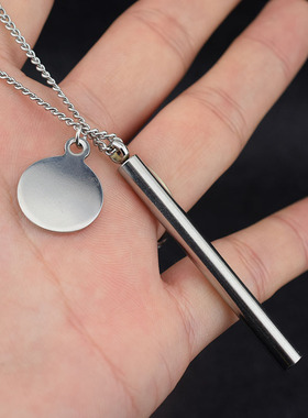 朋克风男士钛钢毛衣链金属吊坠