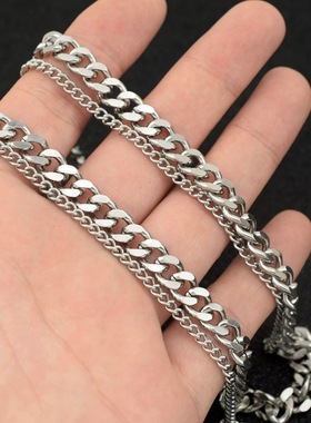 双层钛钢锁骨链男女同款