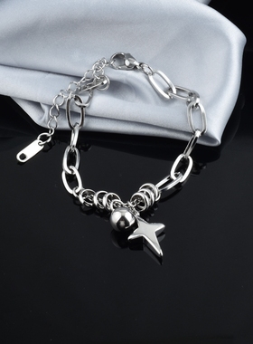简约双层星星手链港风复古女生饰
