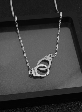 防弹少年团双环复古朋克风锁骨链
