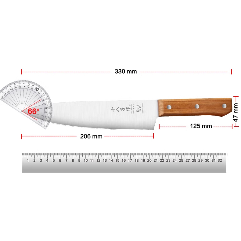 十八子作牛肉刀不锈钢屠宰刀割肉刀寿司刀果盘刀料理刀卖肉专用刀-图2