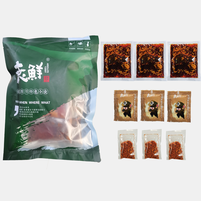 袁未袁鲜麻辣红油钵钵鸡调料口水棒棒鸡拌菜冷吃串串四川小吃270g - 图3