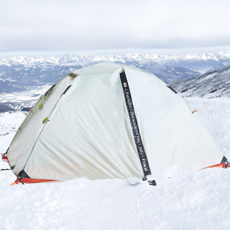 公狼户外双层雪裙铝杆登山帐篷加厚防暴雨四季露营防风徒步易携带,淘宝优惠券,粉丝福利购,淘宝优惠卷