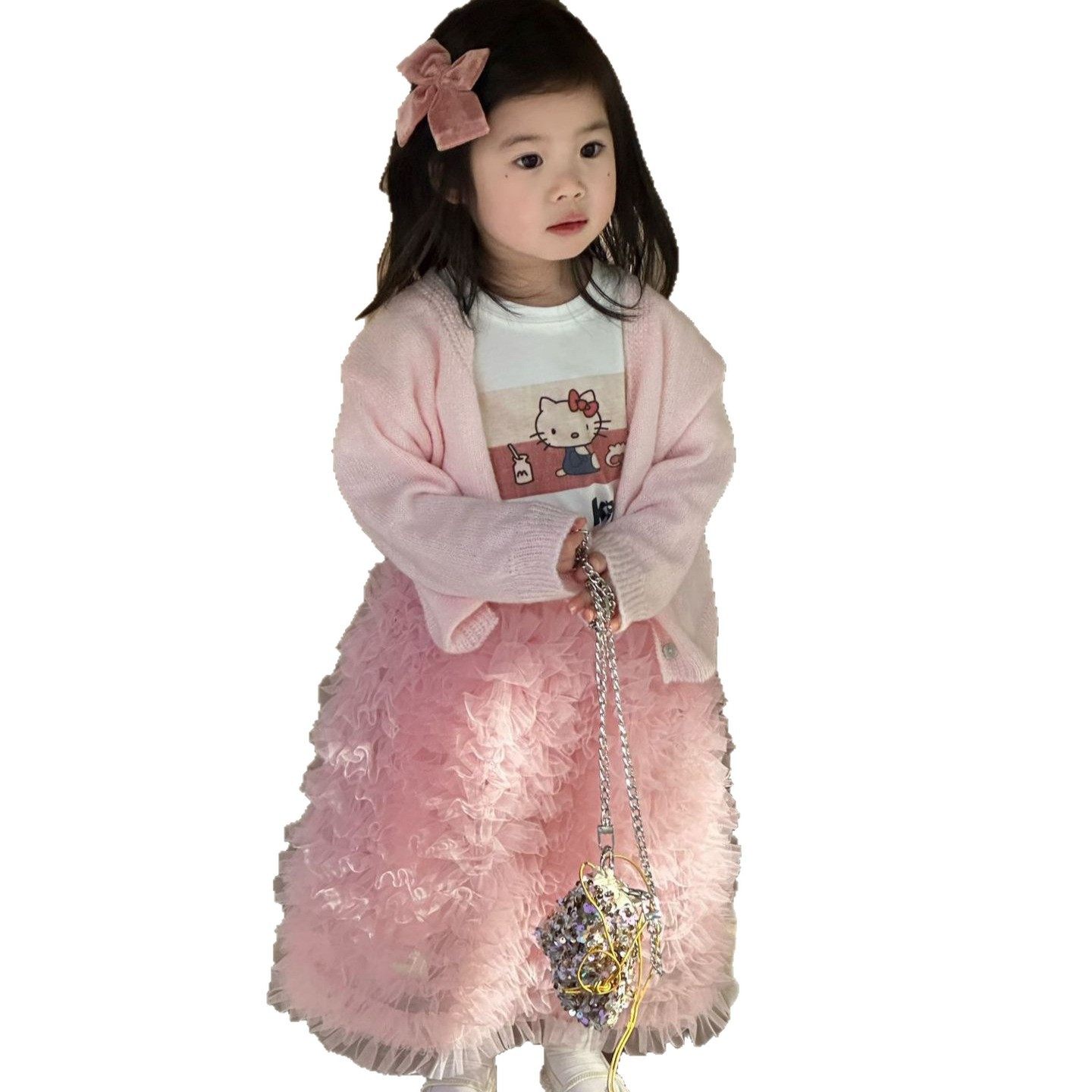 韩版童装2026春季新款女童时髦洋气甜美针织开衫宝宝百搭薄款外套,淘宝优惠券,粉丝福利购,淘宝优惠卷