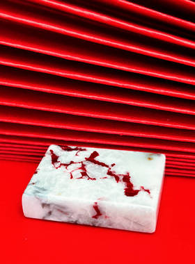 天然朱砂原石晶体国风意境无事牌