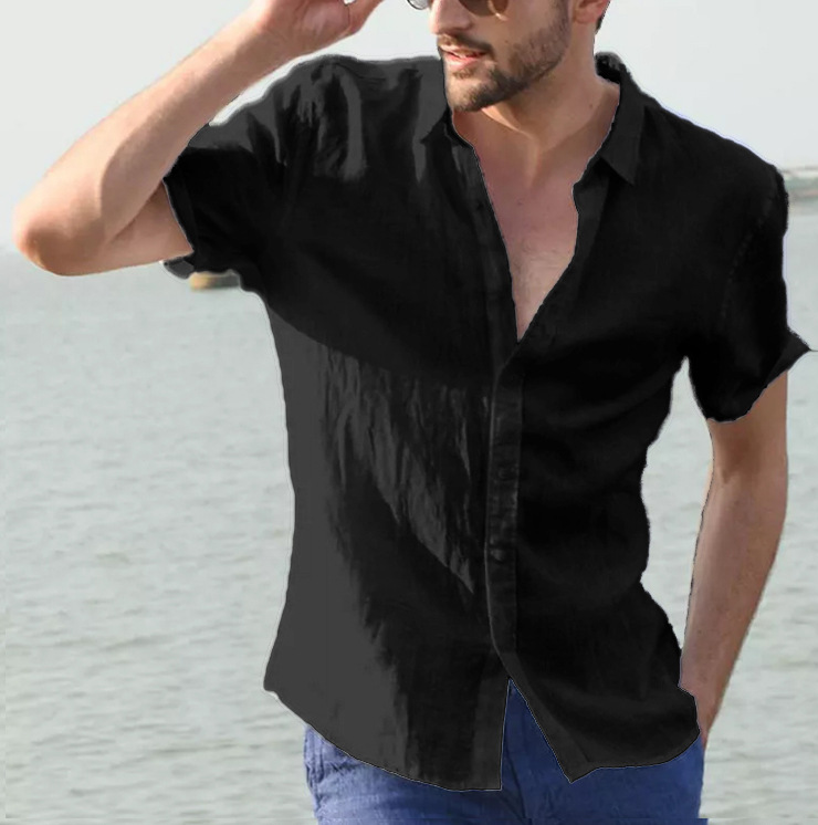 shirts for men casualwear man shirt white shirt 纯色男衬衣 - 图2