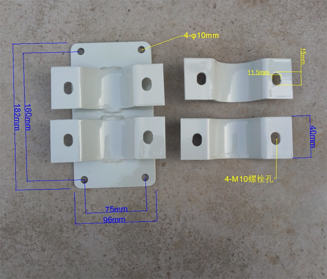 Hook hoop fixing bracket Hikang galvanized plate thickened plastic spray