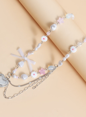 多巴胺项圈新款爱心吊坠项链小众甜美森系锁骨链小红书结项饰品女