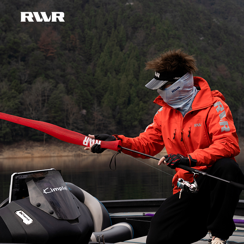 RVVR新款鱼竿保护套网状伸缩套路亚独节杆枪柄直柄弹力尼龙护竿套 - 图2