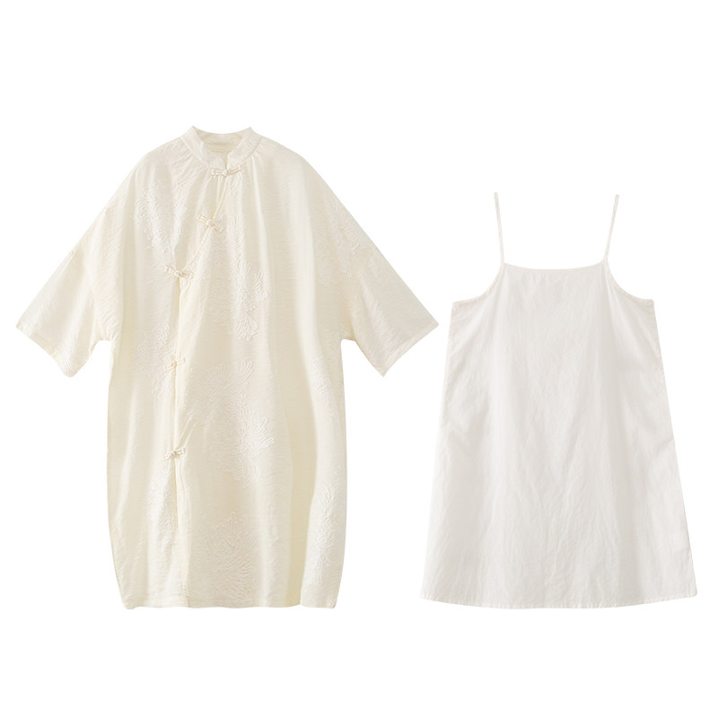 女童连衣裙2025夏装新款女大童初中生中国风裙子儿童新中式上衣潮,淘宝优惠券,粉丝福利购,淘宝优惠卷