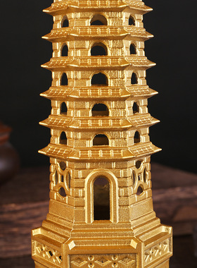 武当山文昌塔13层的纯铜9九层十三层学生用书房书桌装饰摆件朱砂