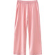Nine-point pajama pants for women pure cotton knitted at home can be worn outside