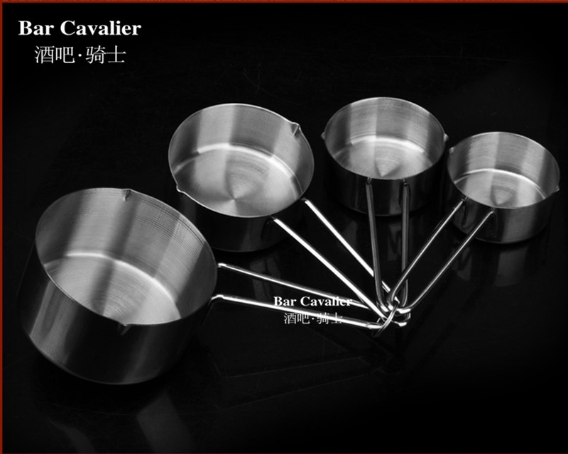 酒吧骑士 加厚304不锈钢量杯4件套 烘焙量勺量匙刻度杯茶匙食物称,淘宝优惠券,粉丝福利购,淘宝优惠卷