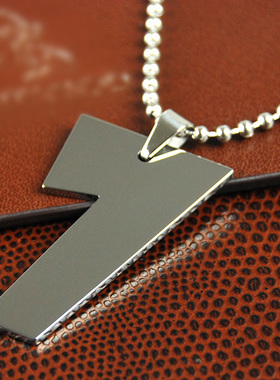 男士钨金项链刻字吊坠