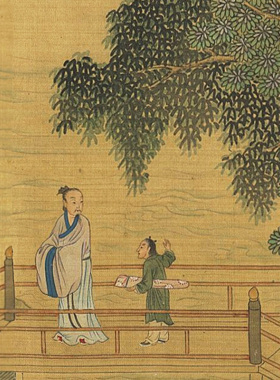 馆藏名画长卷手稿临摹传统山水