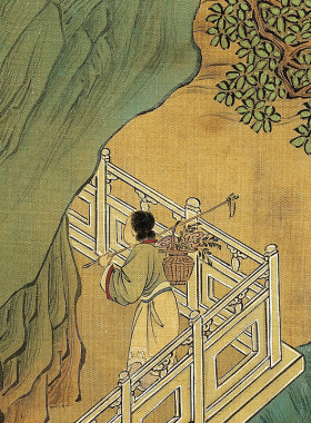 风景人物山水客厅卷轴挂画装饰画