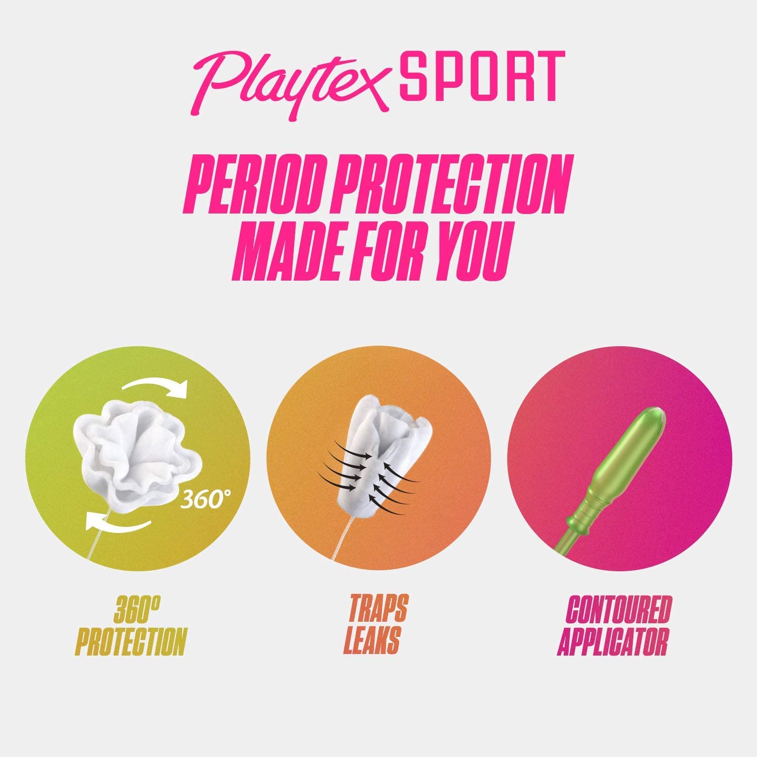 现货 美国Playtex sport倍得适运动款卫生棉条中号大号48/96可选 - 图1