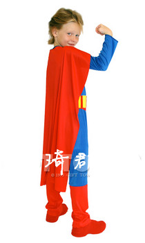 COS舞会服装表演装扮服装狭义英雄Superman儿童超人服 - 图0