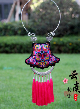 混合材质女仿老绣夸张