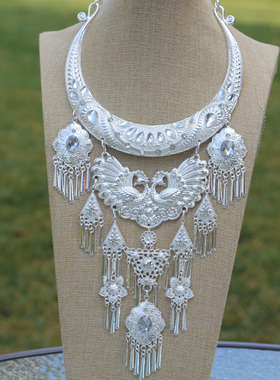 苗族项圈民族风苗族银饰项圈