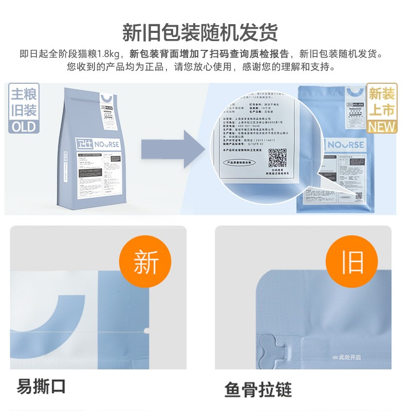 卫仕猫粮1.8kg5.4kg全价成猫幼猫奶糕增肥发腮全阶段通用10kg14.4-图1