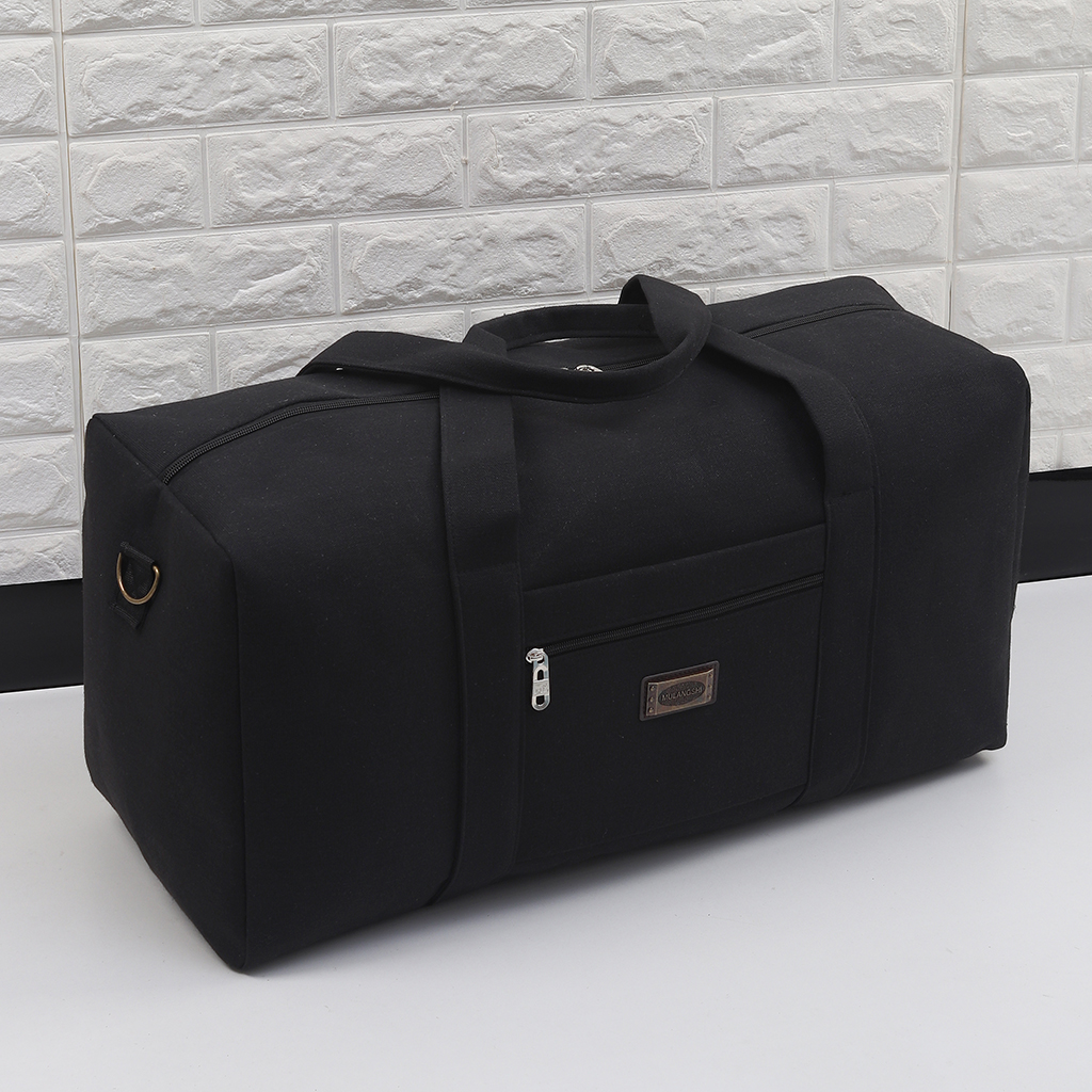 帆布手提包大容量耐磨行李包单肩斜跨旅行包打工出差包户外旅游包 - 图1