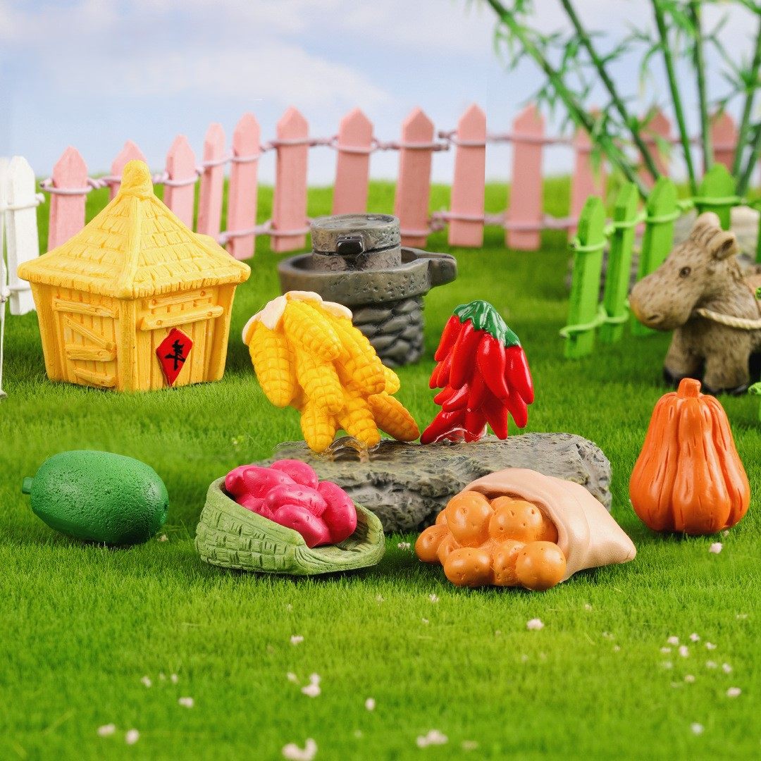 苔藓微景观创意摆件 田园秋日丰收季菜园DIY装饰品配件桌面小摆件,淘宝优惠券,粉丝福利购,淘宝优惠卷