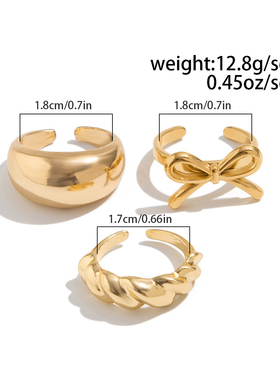 欧美风时尚ins风蝴蝶结戒指女小众设计感高级轻奢气质百搭指环