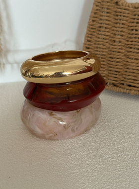 欧美风时尚ins风小众设计感金属手镯女个性夸张简约复古手环手饰