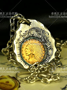 流浪者金币925银酋长吊坠新品