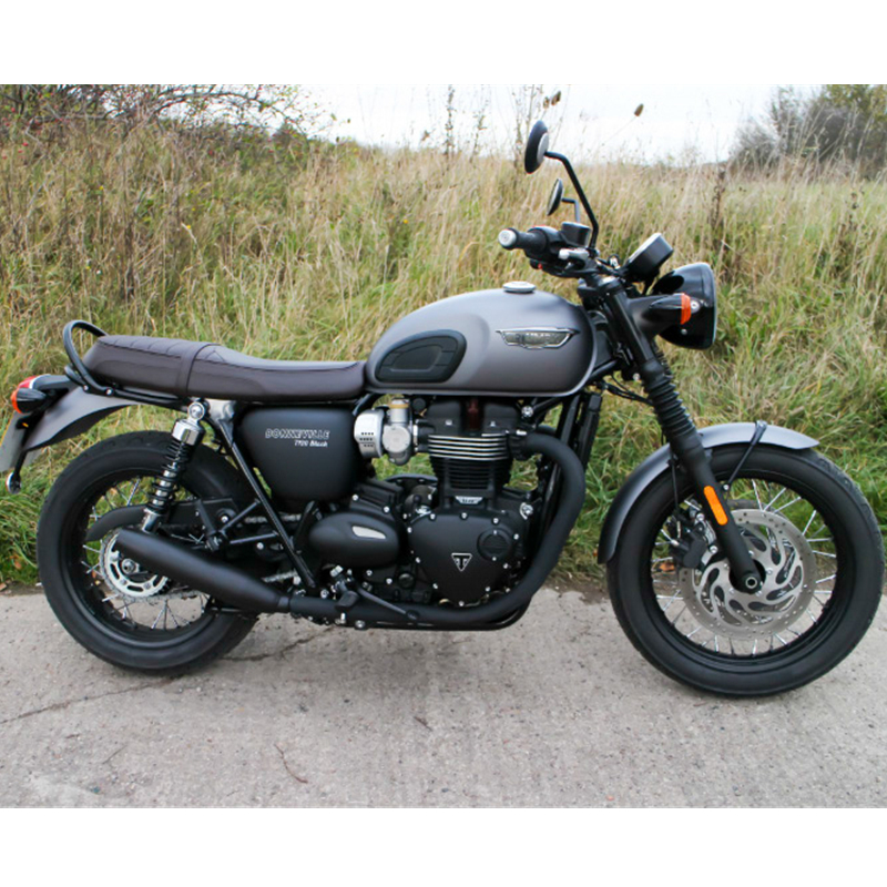 TRIUMPH凯旋Bonneville T100 T120改装排气管REMUS狼头尾段黑色-图0