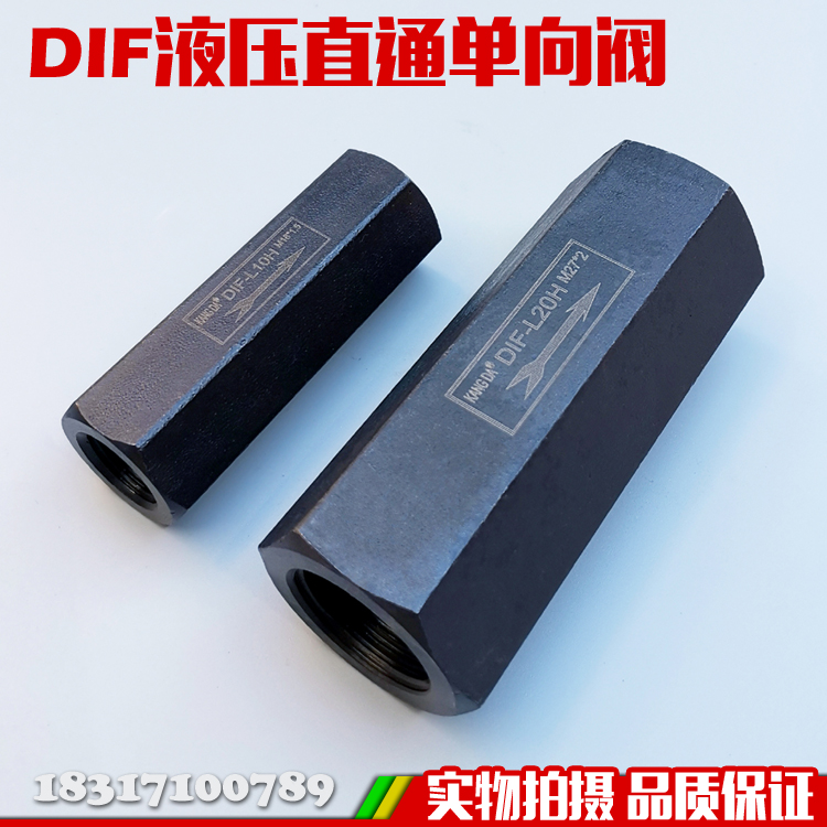 油压/液压单向阀 直通管式安全阀止回阀DIF-L10H DIF-L20H L32H - 图0