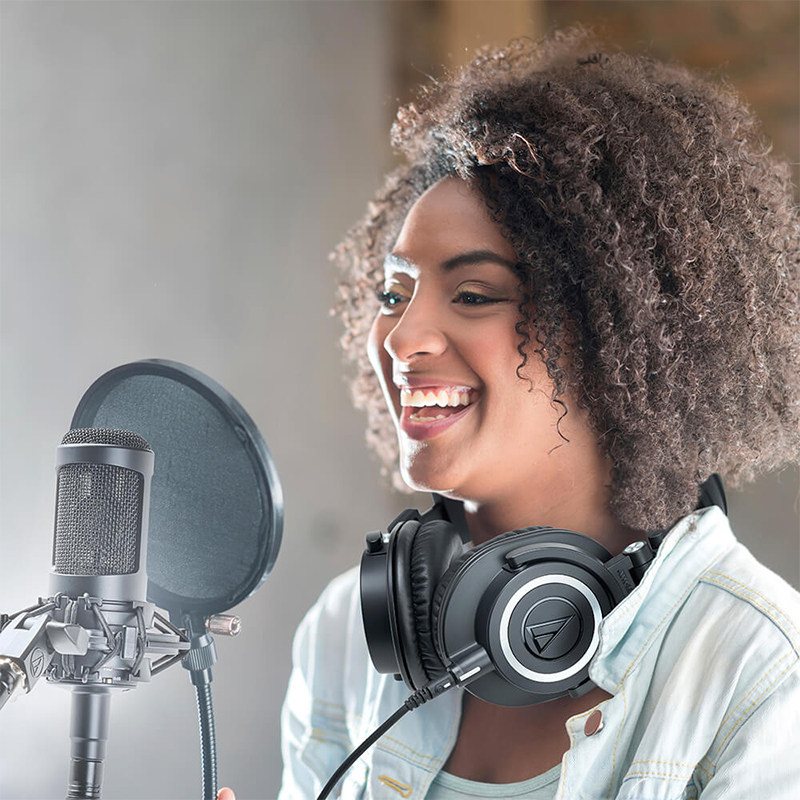 铁三角ATH-M50X 专业头戴式有线录音直播监听耳机HiFi高保真音质,淘宝优惠券,粉丝福利购,淘宝优惠卷