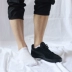 Vớ nam và nữ mùa hè vớ cotton thuyền đơn giản màu đen và trắng rắn màu dưới đáy vớ nông thấp để giúp thấm mồ hôi vớ thể thao - Vớ hàng tuần tất khử mùi Vớ hàng tuần