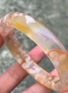 冰透彩色老矿网红百搭风玛瑙手镯