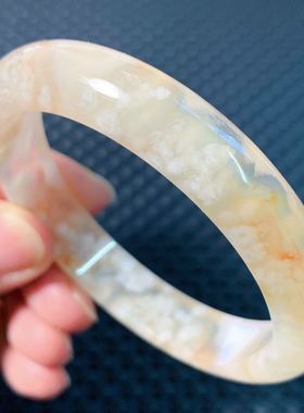 冰透小碎花百搭海洋玉髓玛瑙手镯