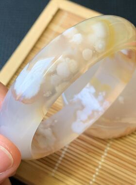 冰透柠檬黄凤九小清新风玛瑙手镯