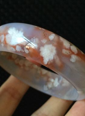 冰透樱花套装网红百搭风玛瑙手镯