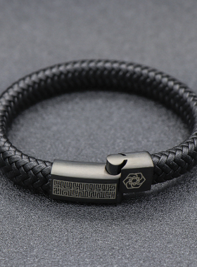 男女皮简约手链长城纹