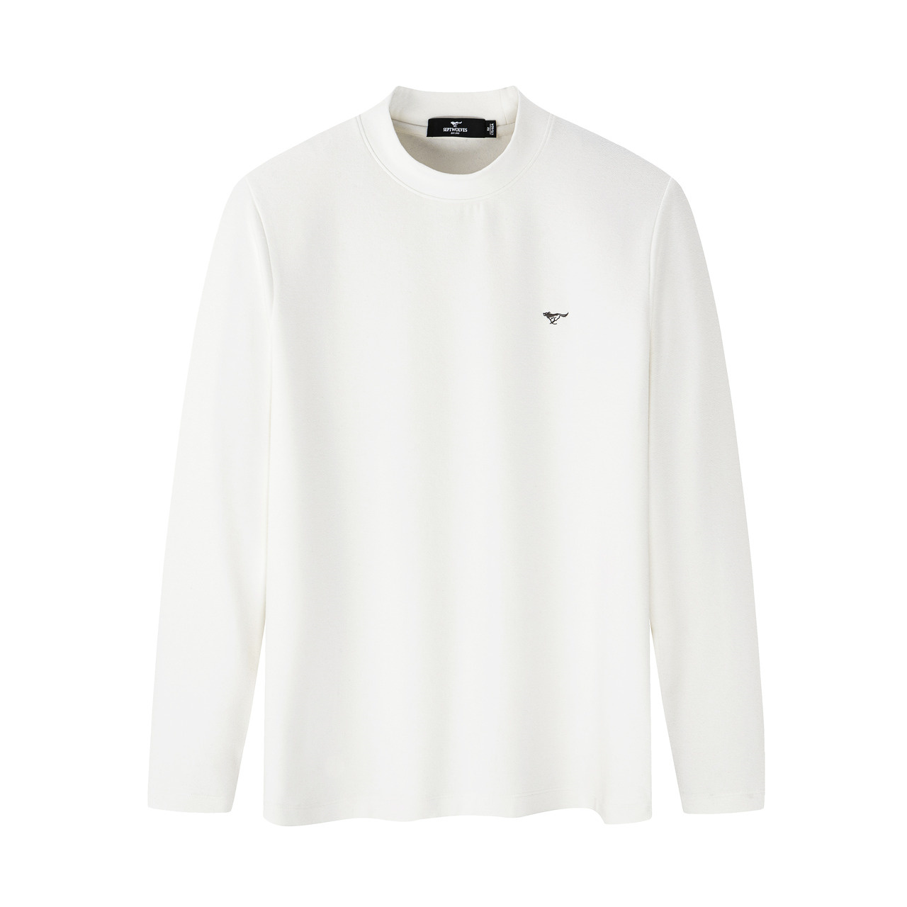 七匹狼长袖磨毛中高领