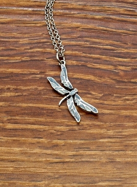 西洋欧美风创意别致彩釉蜻蜓森女文艺范别致个性小项链