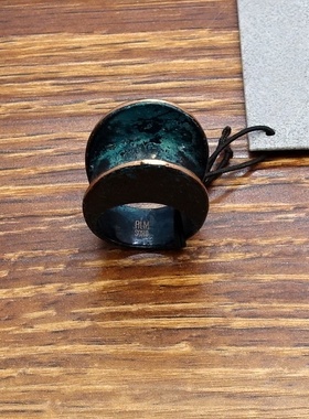 西洋欧美风做旧斑驳青铜绿设计师腔调森女文艺气质潮人戒指指环