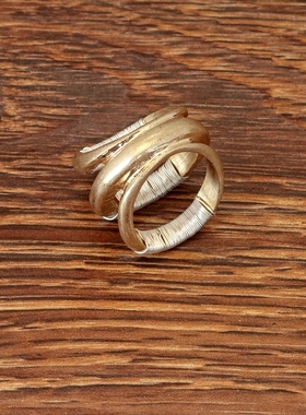 欧美风手工做绕丝设计师腔调森女文艺嘻哈朋克摇滚范戒指