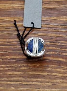 欧美风手工做绕丝天然原石设计师腔调森女文艺术气质潮人戒指环