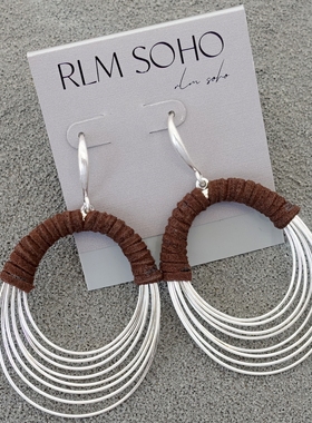 拉睦RLM SOHO手工编织设计师腔调森女文艺范别致个性耳环项链套装