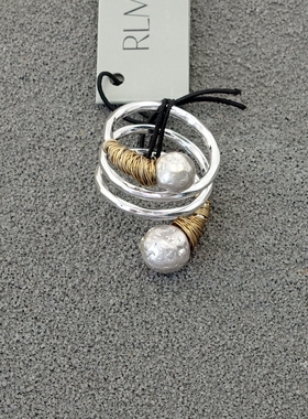 拉睦RLM SOHO手工做绕丝设计师腔调森女文艺嘻哈朋克摇滚范戒指环