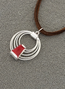 拉睦RLM SOHO欧美风红色石头镶嵌设计师气质森女文艺范小别致项链