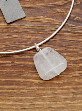 西洋欧美风天然冰裂纹原石设计师腔调森女文艺范个性项圈